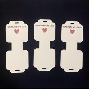 25pc handmade with love Bracelet tags